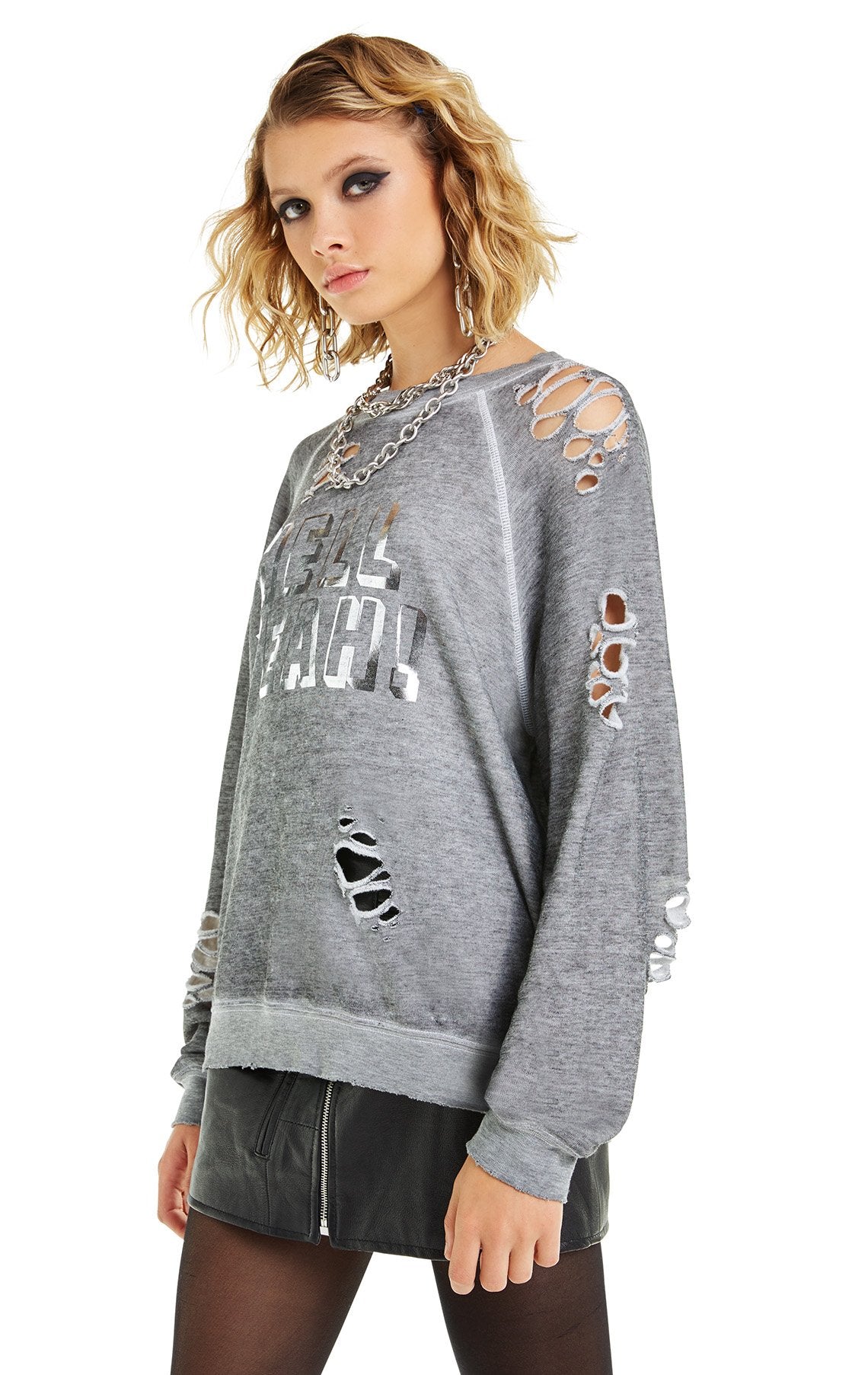 Wildfox Hell Yeah! Distressed Sommers Sweater