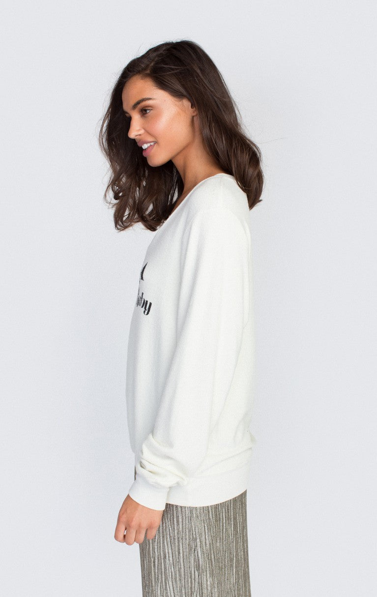 Wildfox LA Baby Baggy Beach V Sweater - Women's Boutique Clothing