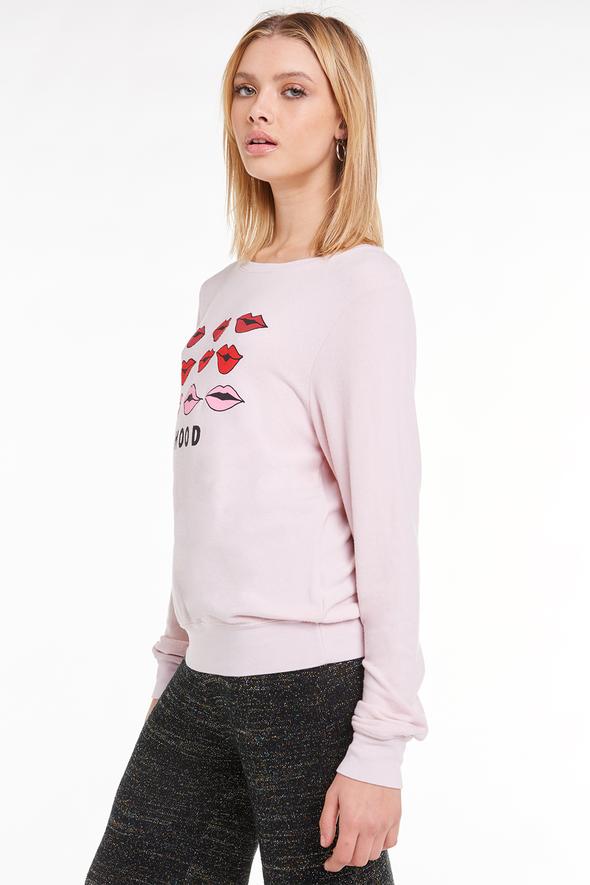 Wildfox Lips Baggy Beach Jumper - Sweater