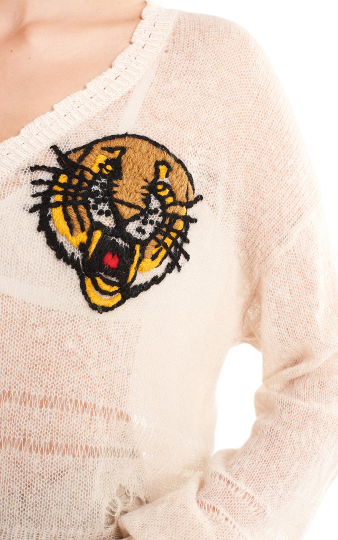 Wildfox Llana Mascot Embroidered Sweater