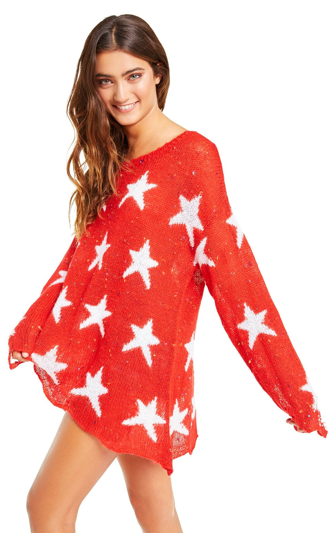 Wildfox Seeing Stars Red Lennon Sweater