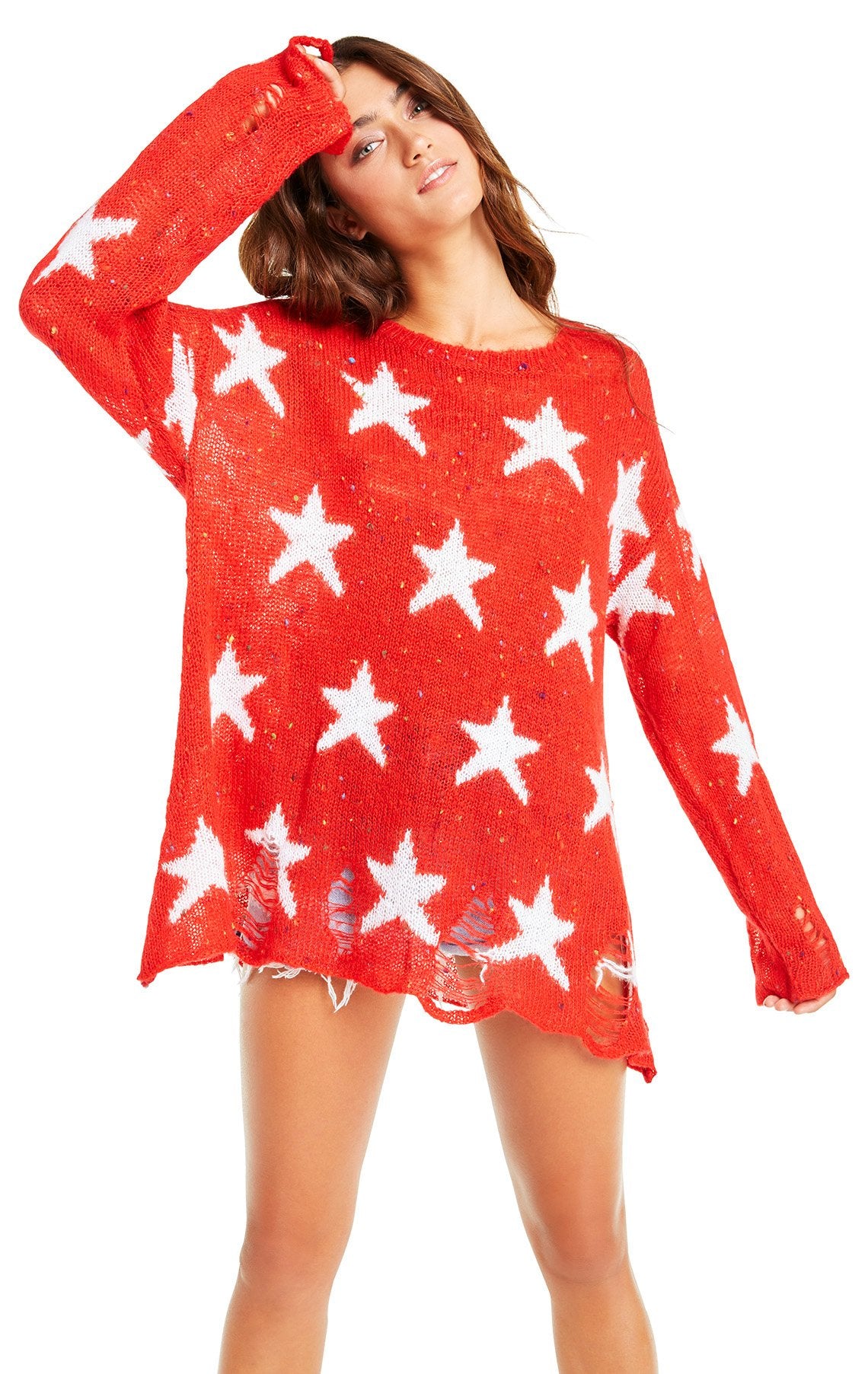 Wildfox Seeing Stars Red Lennon Sweater