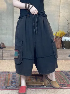 Women Retro Summer Loose Wide-leg Pants