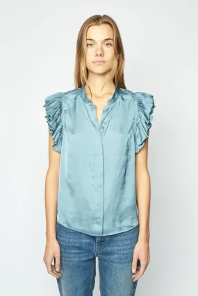 Zadig & Voltaire Bluestone Tiza Satin Shirt