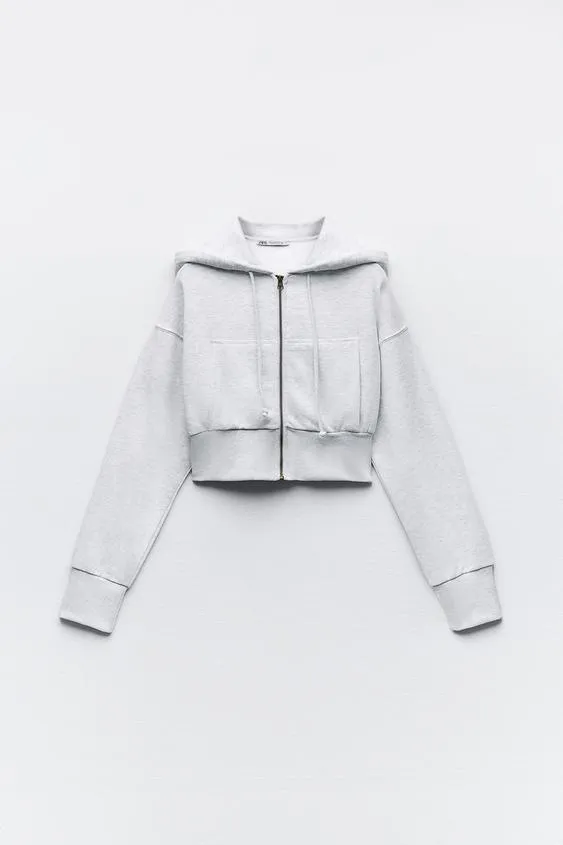 ZARA Unisex Street Style Logo Hoodies & Sweatshirts | Plain Design