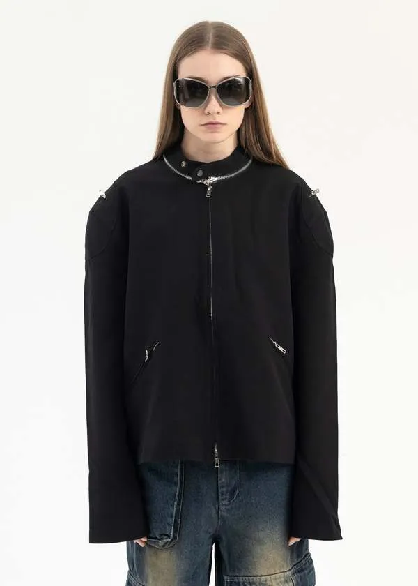 ZIPPER JACKET - BLACK