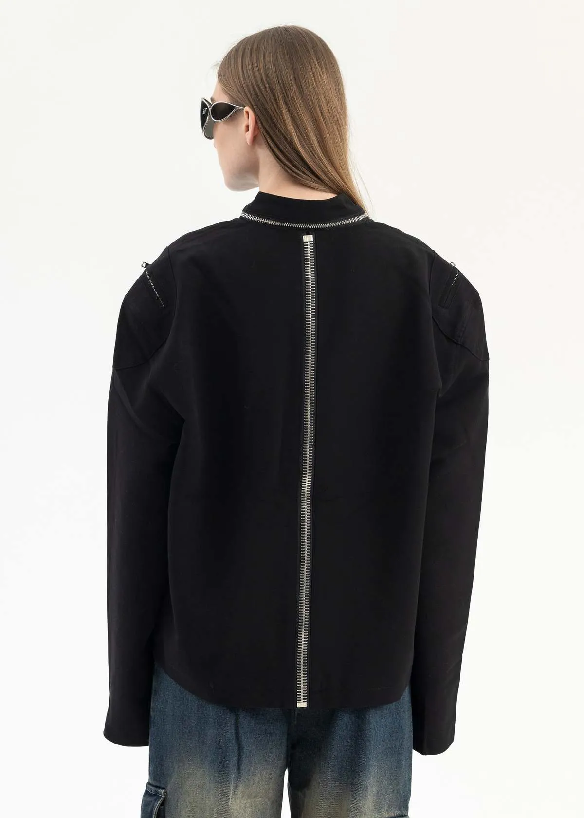 ZIPPER JACKET - BLACK