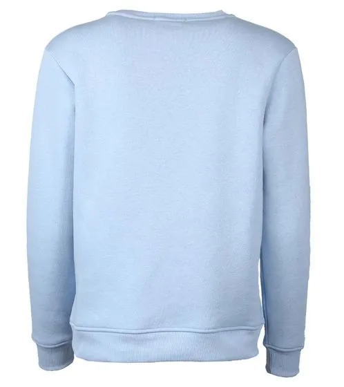 ZWILLINGSHERZ Sweater Voila women's round neck sweater with VOILÀ lettering cotton sweater 3110-1204-3 light blue